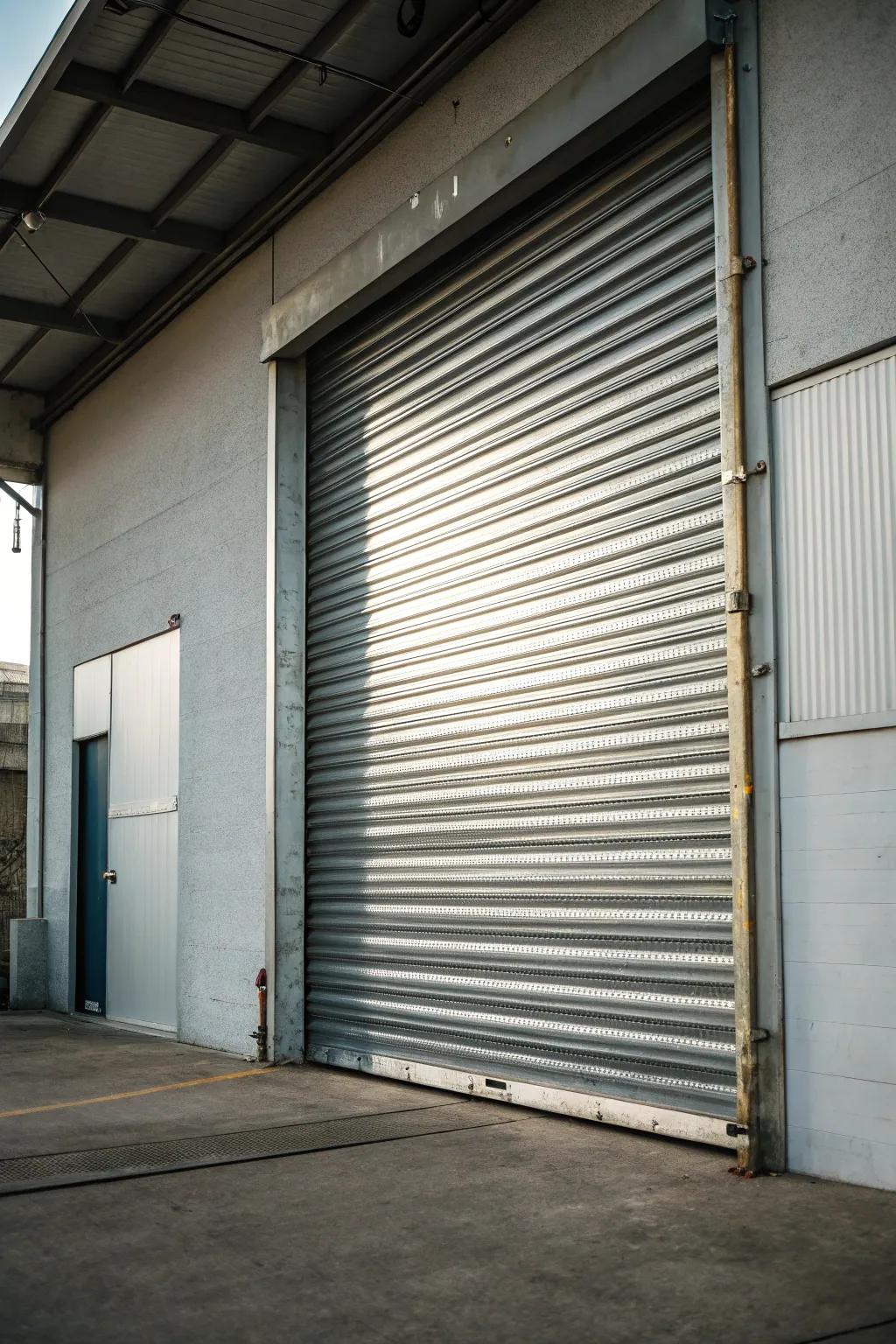 Industrial materials contribute a rugged edge to garage doors.