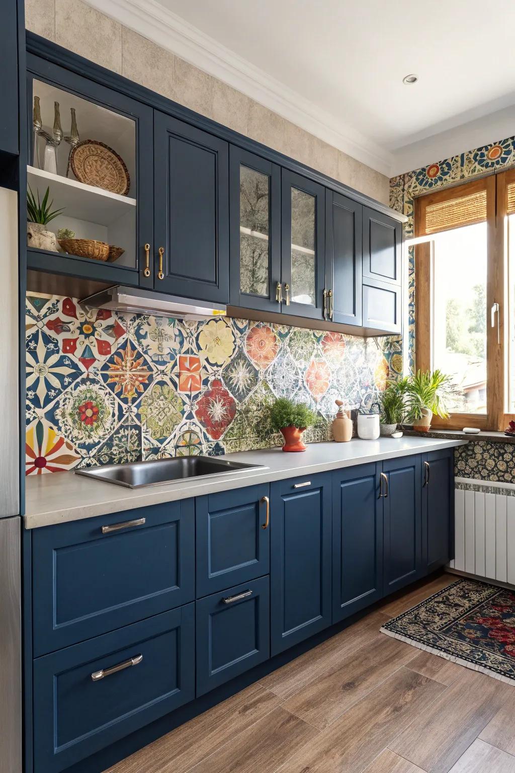 Mosaic tiles infuse a vibrant and exotic element to deep sea culinary spaces.