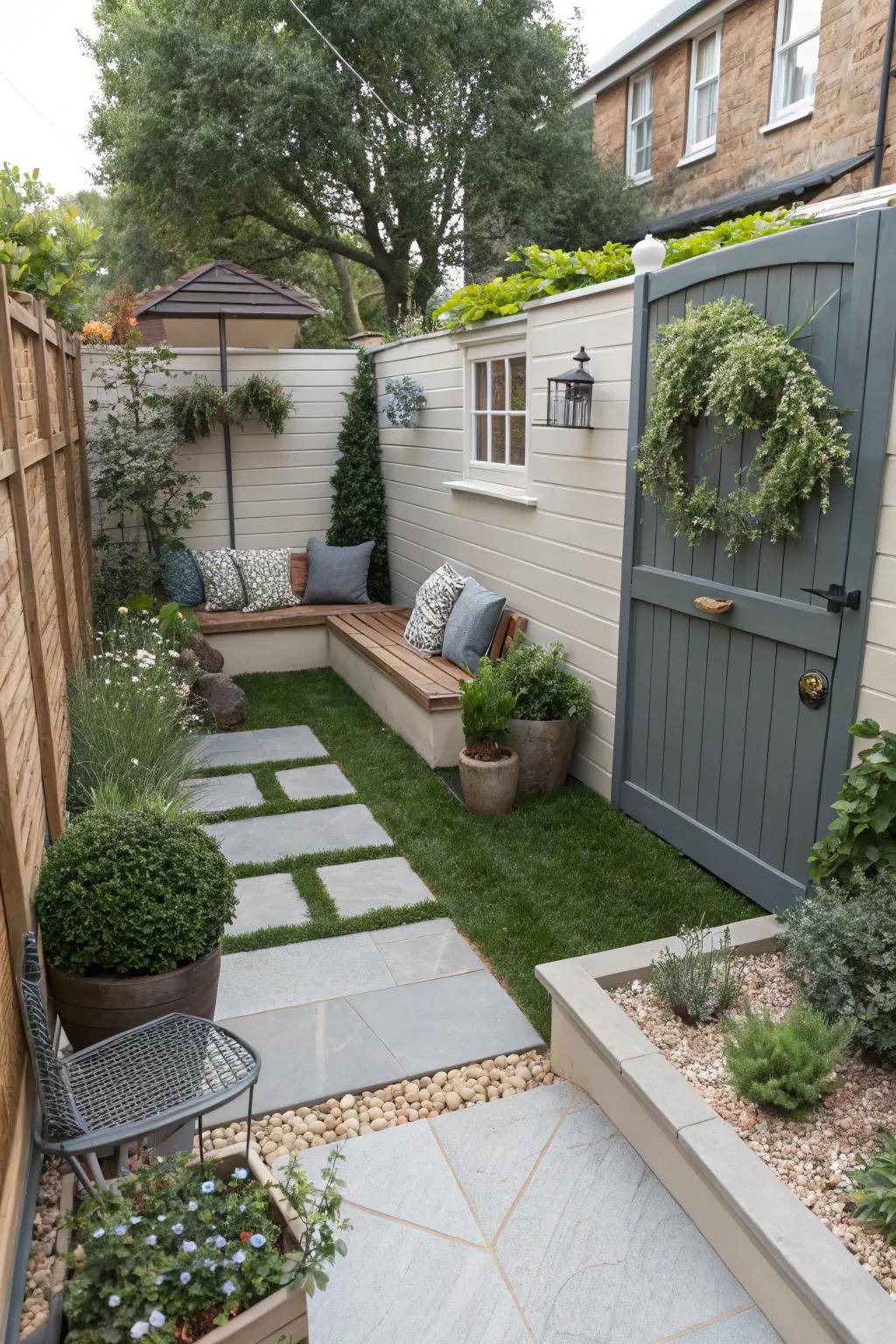 Smart use of space with a small and useful garden design.