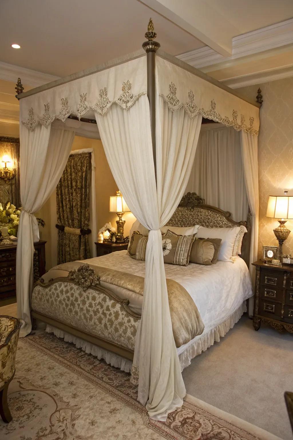 A poster bed exudes style and timeless appeal.