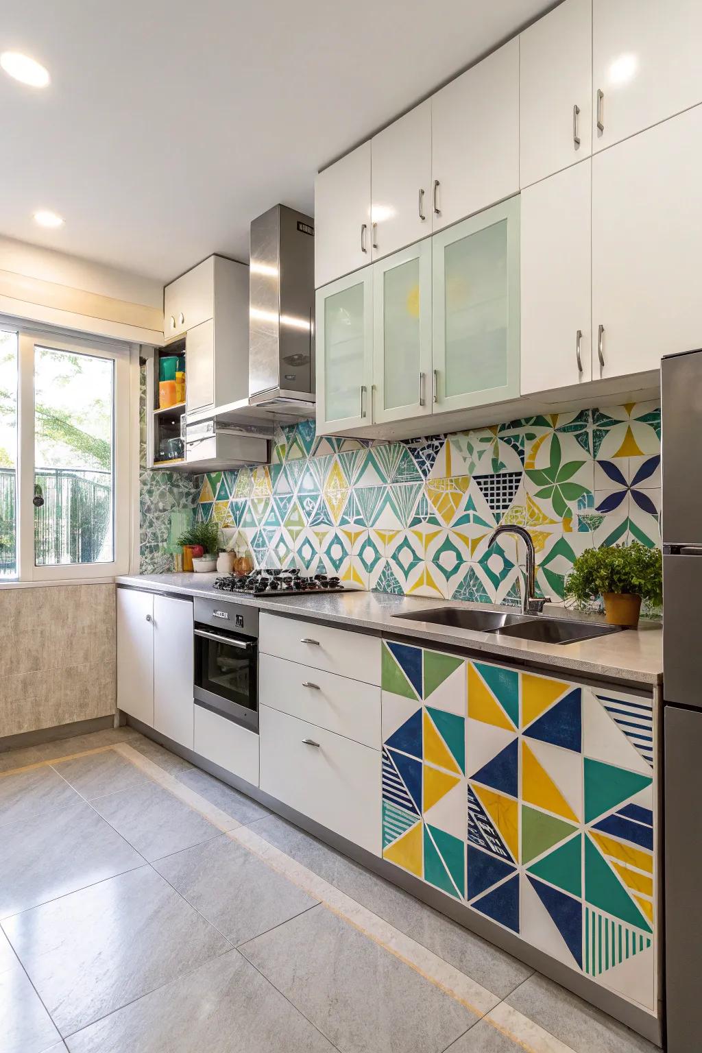Contribute character to your kitchen using a fashionable backsplash.