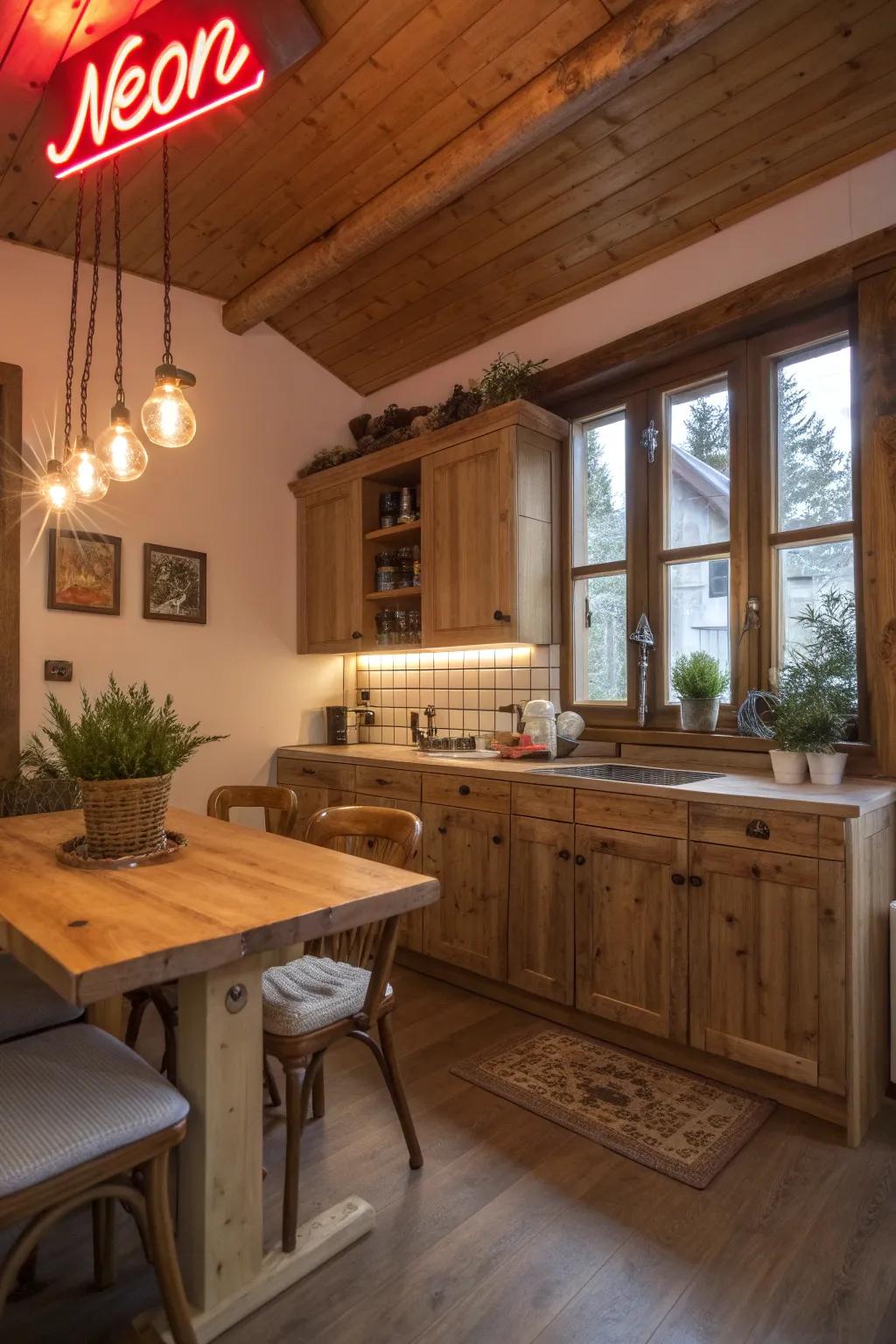 Illuminate your culinary space with a cozy ray panel.