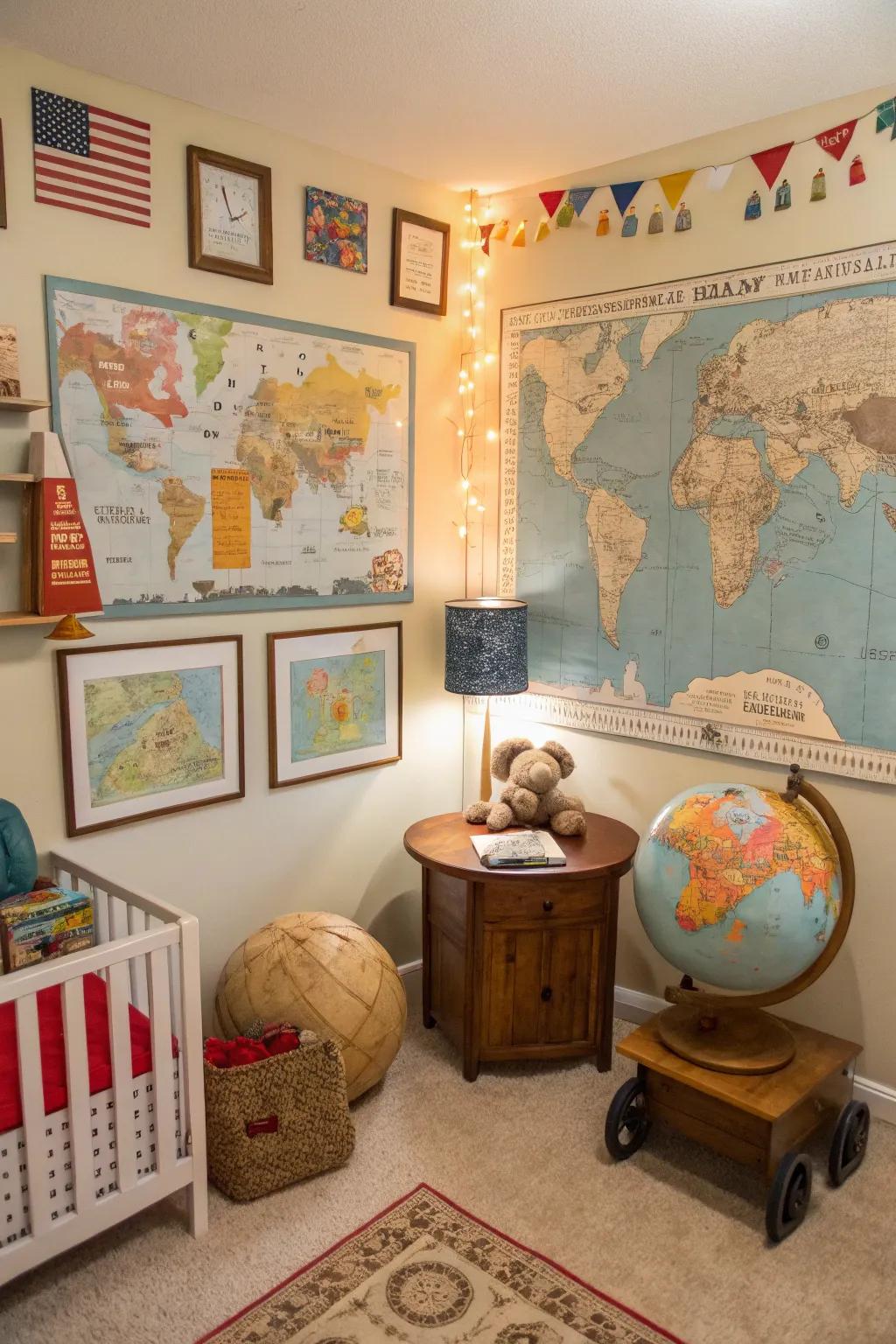 Ready the stage for global adventures in your nursery.