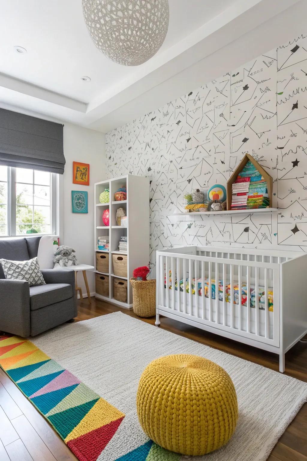Designs in black and white bring a hint of polish.
