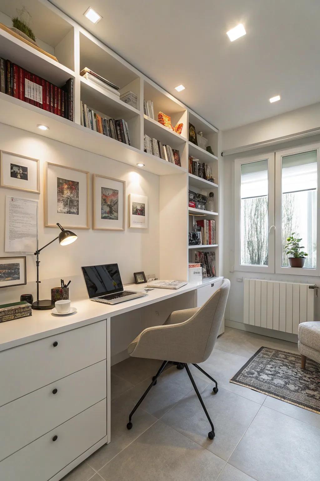 Polished coats enhance light and space in your office.