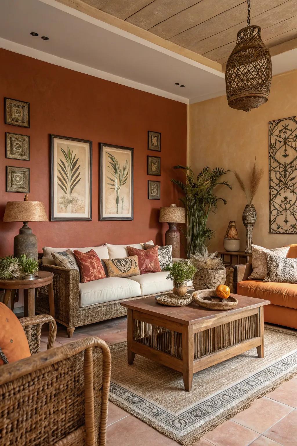 Earth shades that evoke warmth and natural beauty.