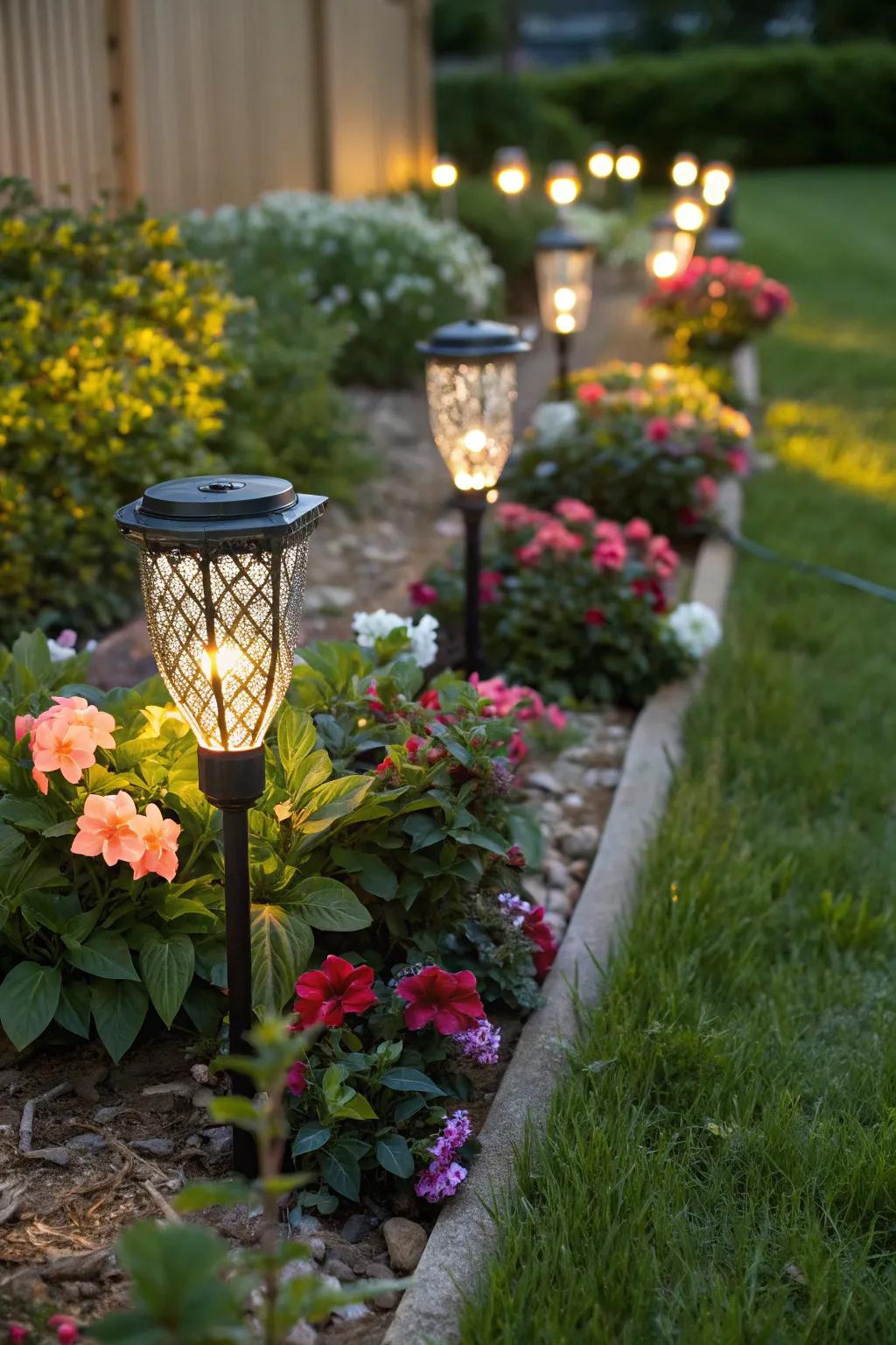 Celebratory stakes bring sparkle to any garden.