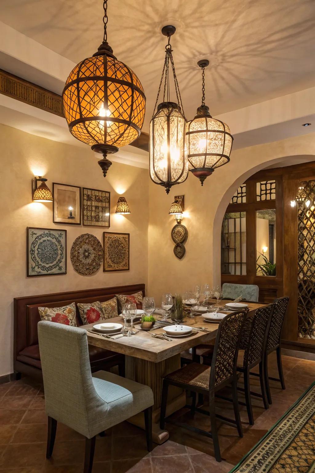 A varied assortment of illumination aesthetics introduces individuality and distinction.