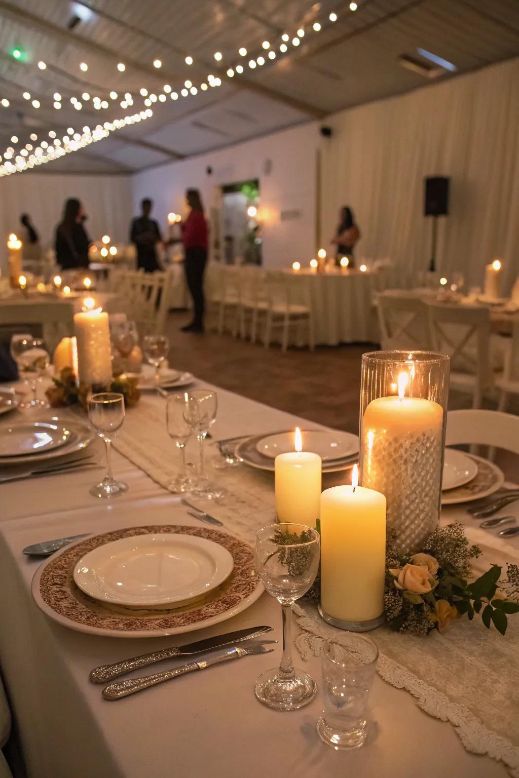 Forge a gentle emission with mock candles.