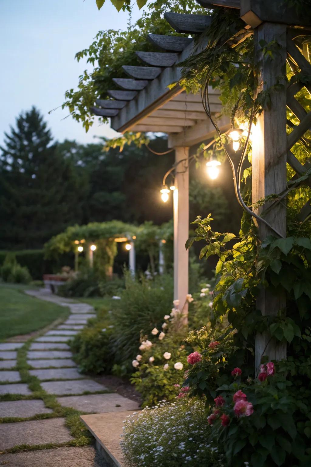 Emphasize your garden's beauty via tactically positioned spotlights.