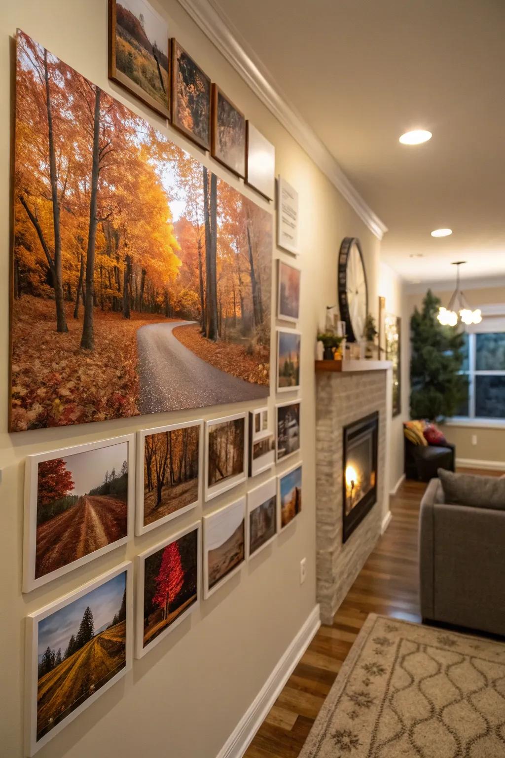Celebrate the changing seasons with rotating photos.