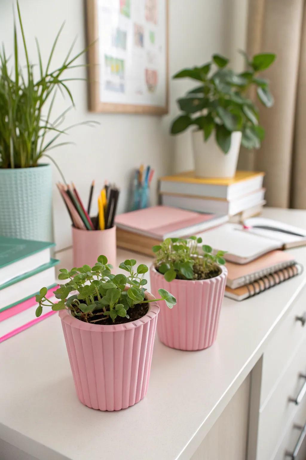 Introducing greenery brings life and color to your dorm.