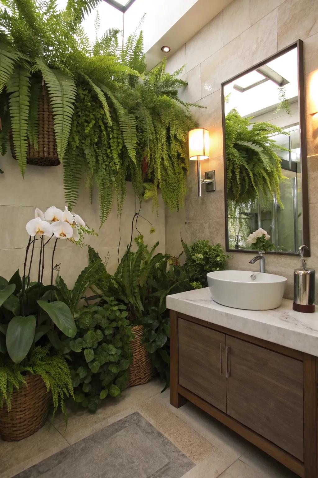 Redefine bathrooms into tropical retreats.
