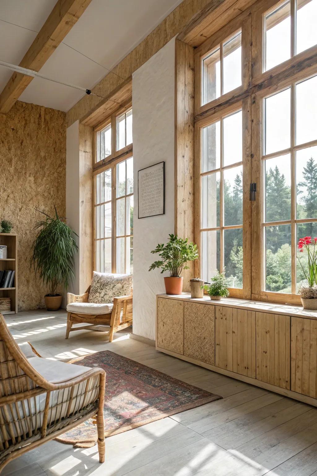 Surface board and natural light combine for an airy, spacious feel.