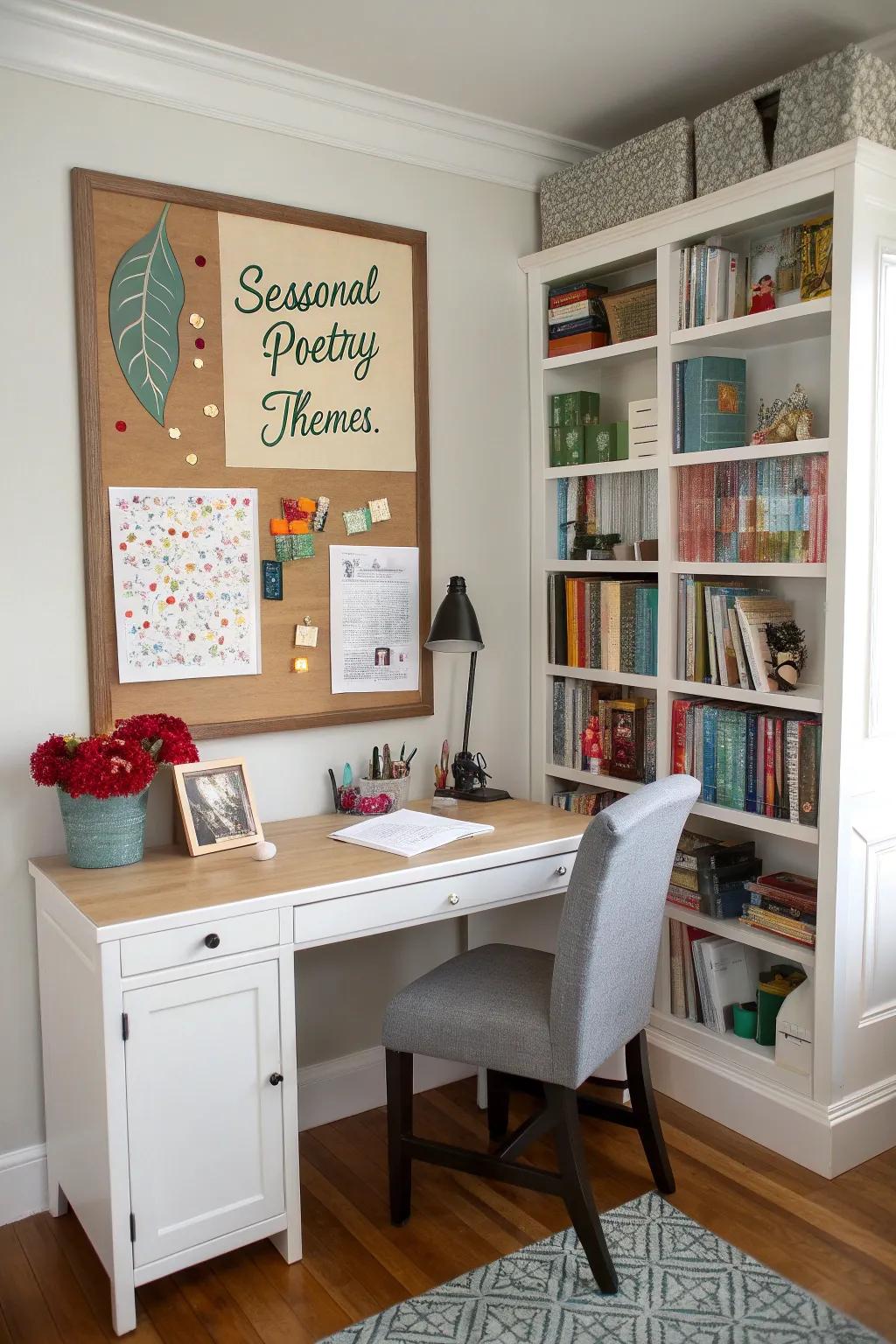 Maintain freshness with a motif-centered verse board.