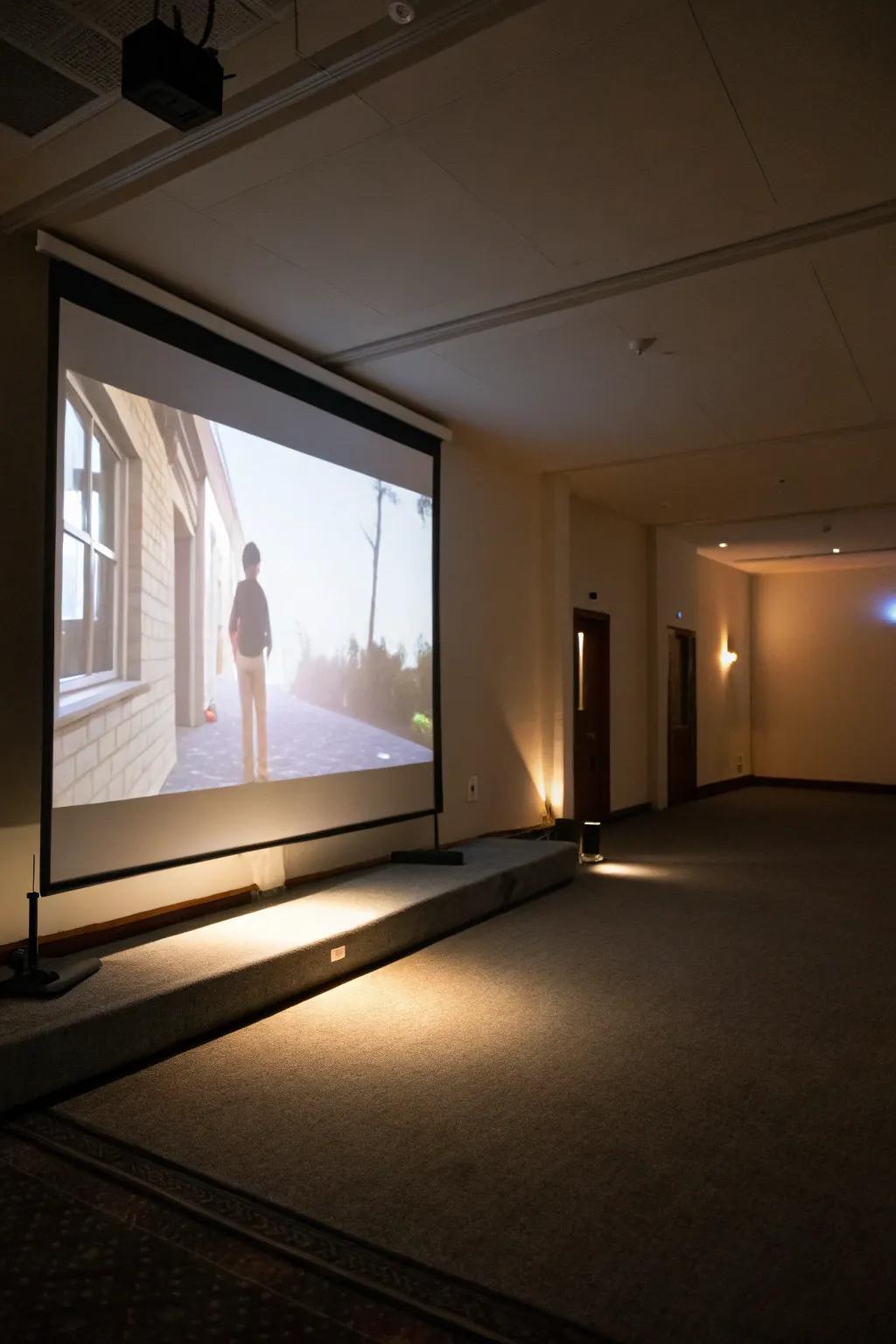 Background lighting makes viewing more comfortable and dramatic.