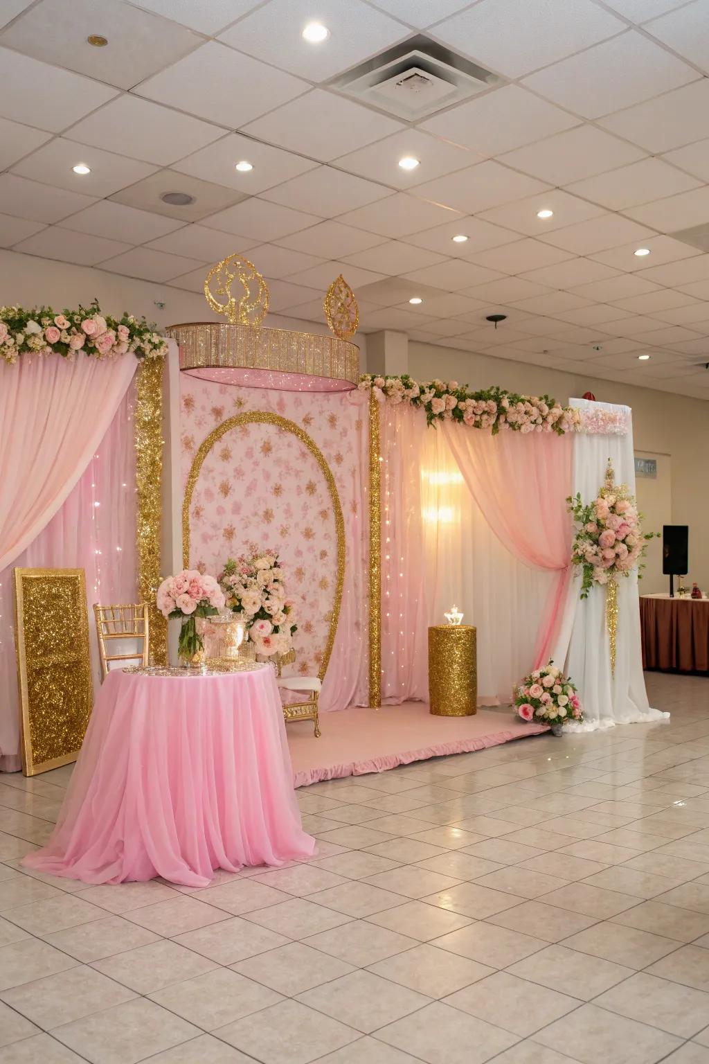 A cohesive color scheme elevates the elegance of your quinceañera.