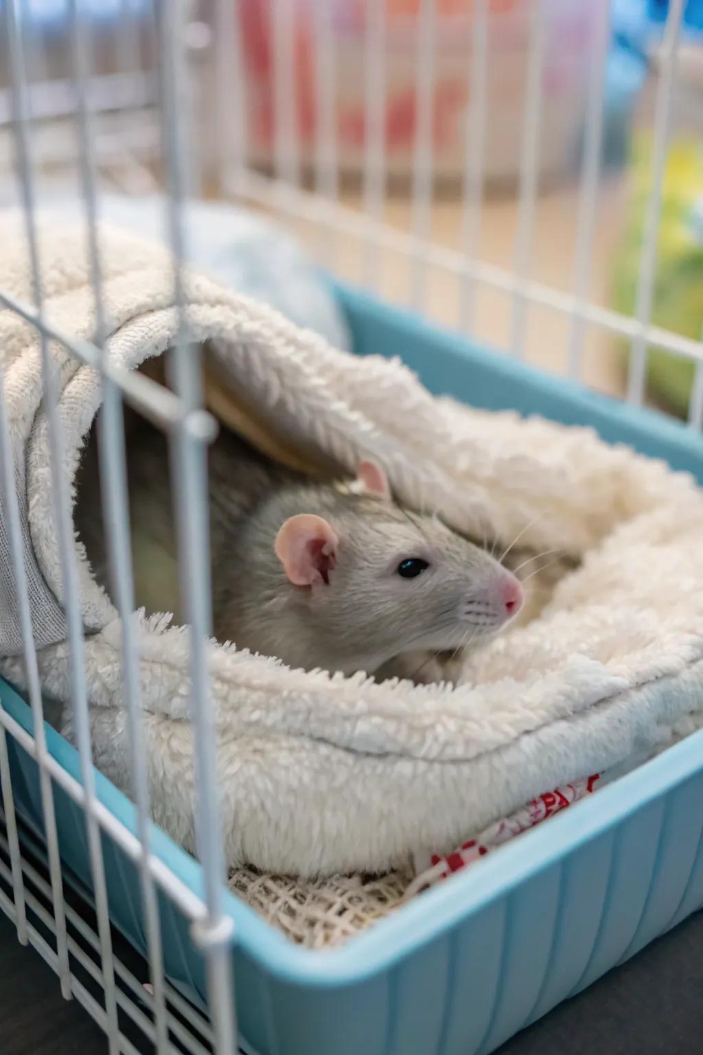 Gentle nesting provides coziness and heat