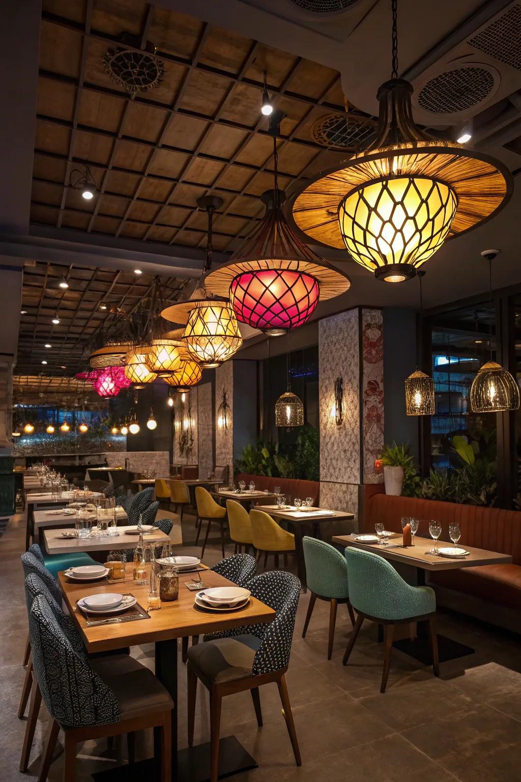 Inventive lighting installations make a striking declaration.