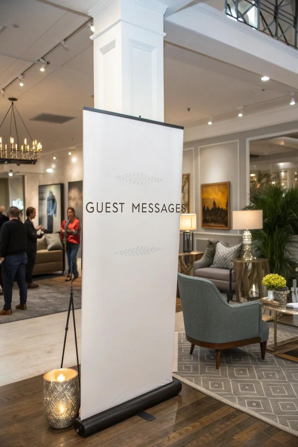 Capture memories with a sign in display guest book.