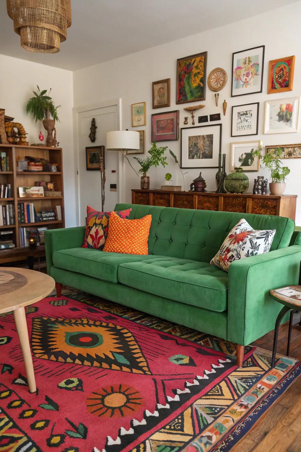 Bold imprints infuse vitality and individuality into a chamber.