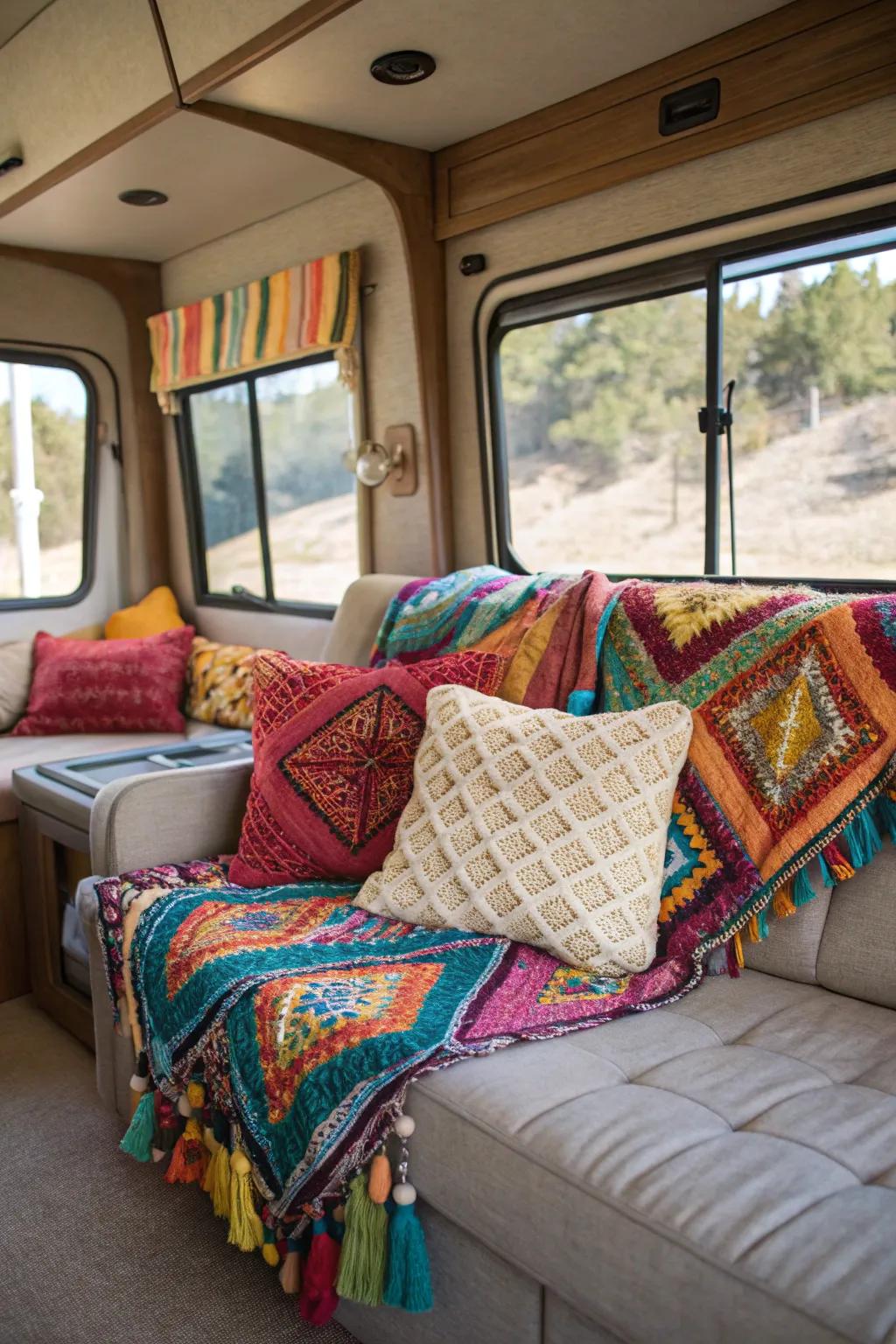 Vibrant accents bring life to your RV's interior.