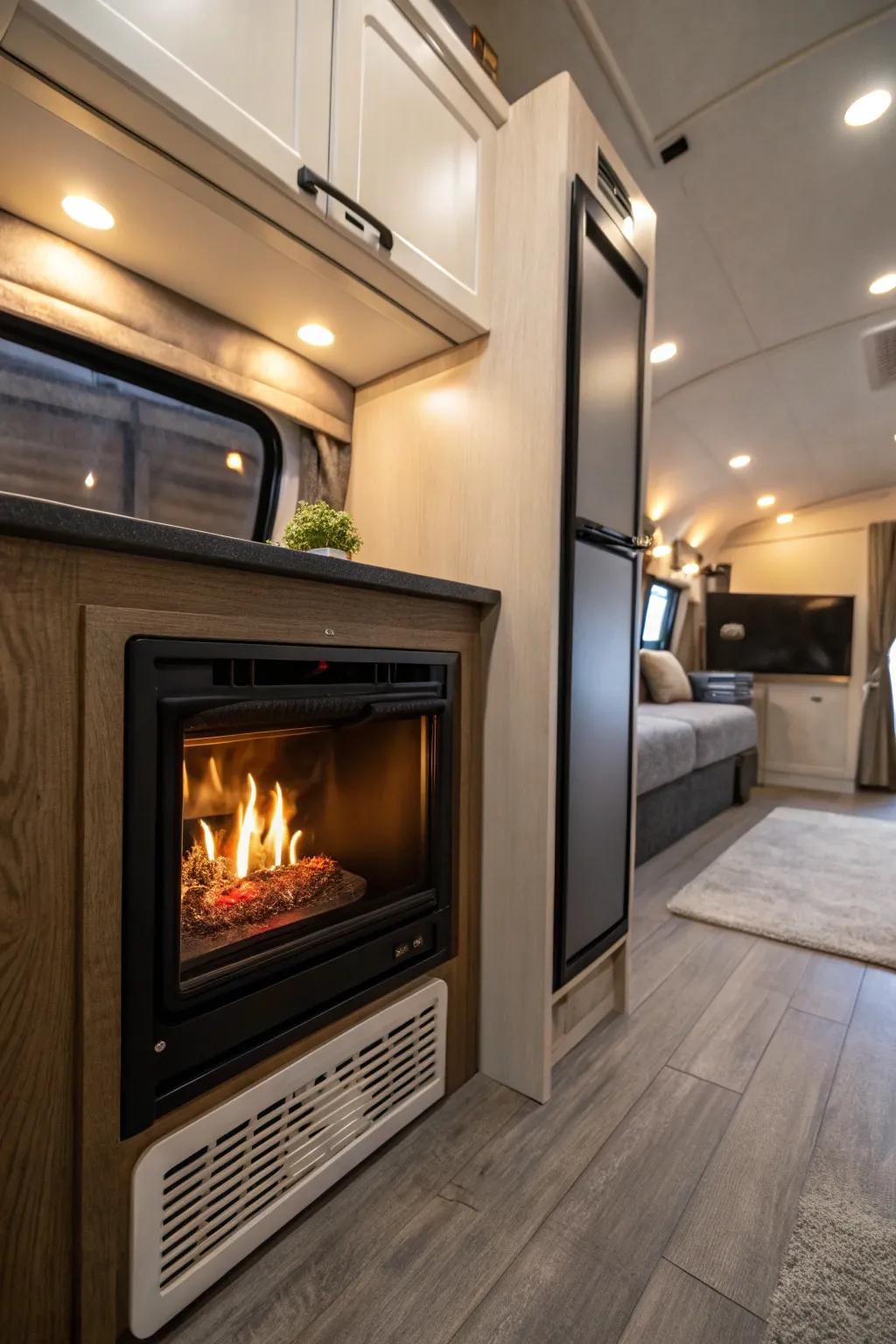Small-scale inserts are best for compact RV areas.