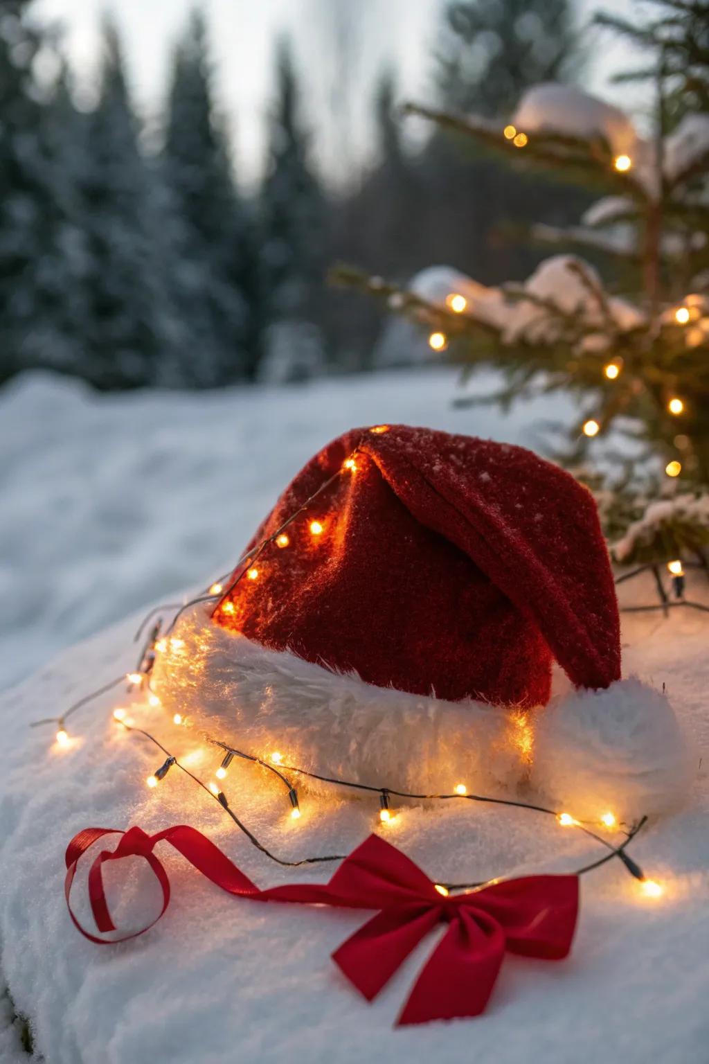 Illuminate your hat through flickering LED lights for a spellbinding spectacle.