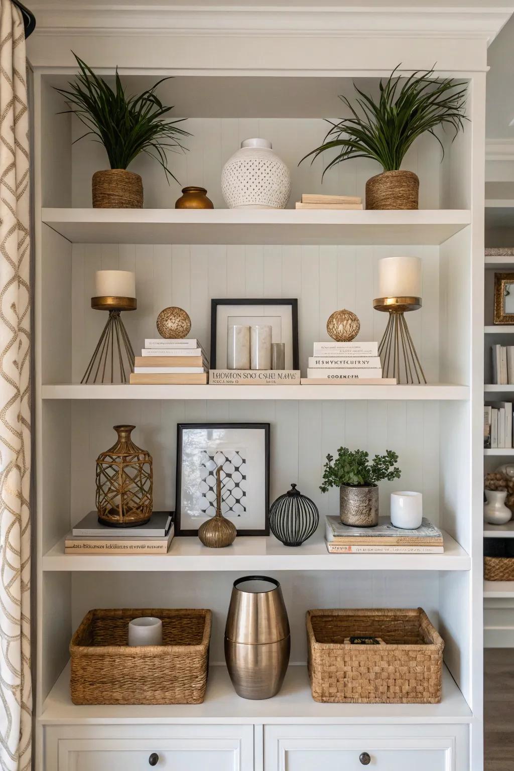 Symmetrical arrangement furnishes equilibrium and order.