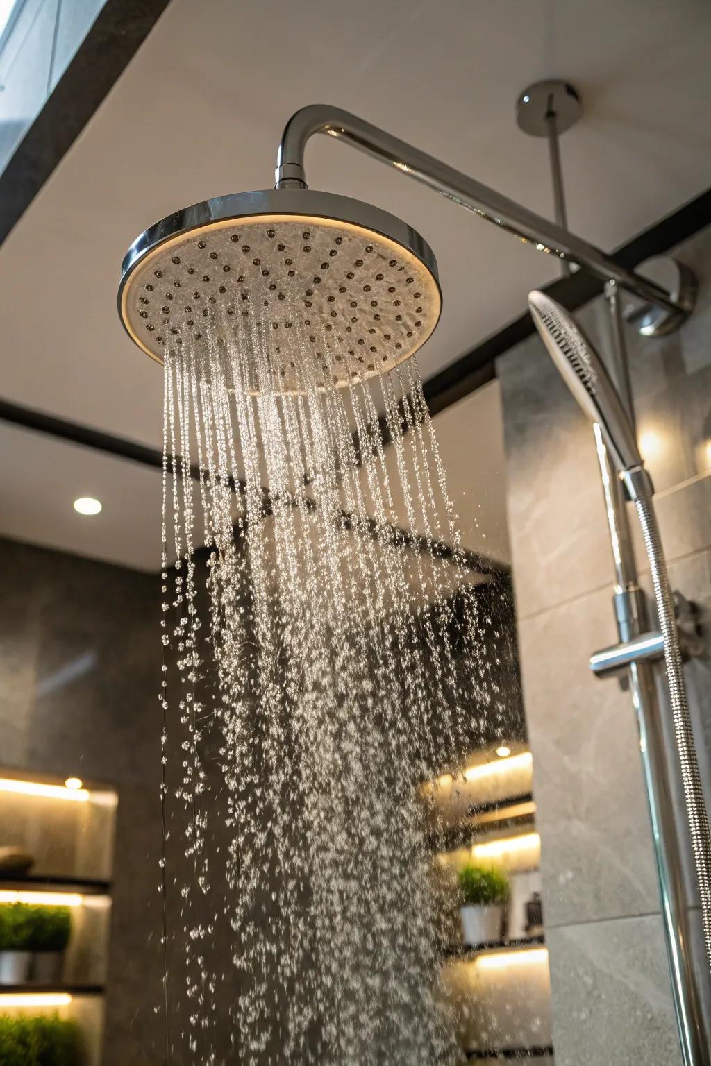 Indulge yourself in the opulence of a deluge shower.