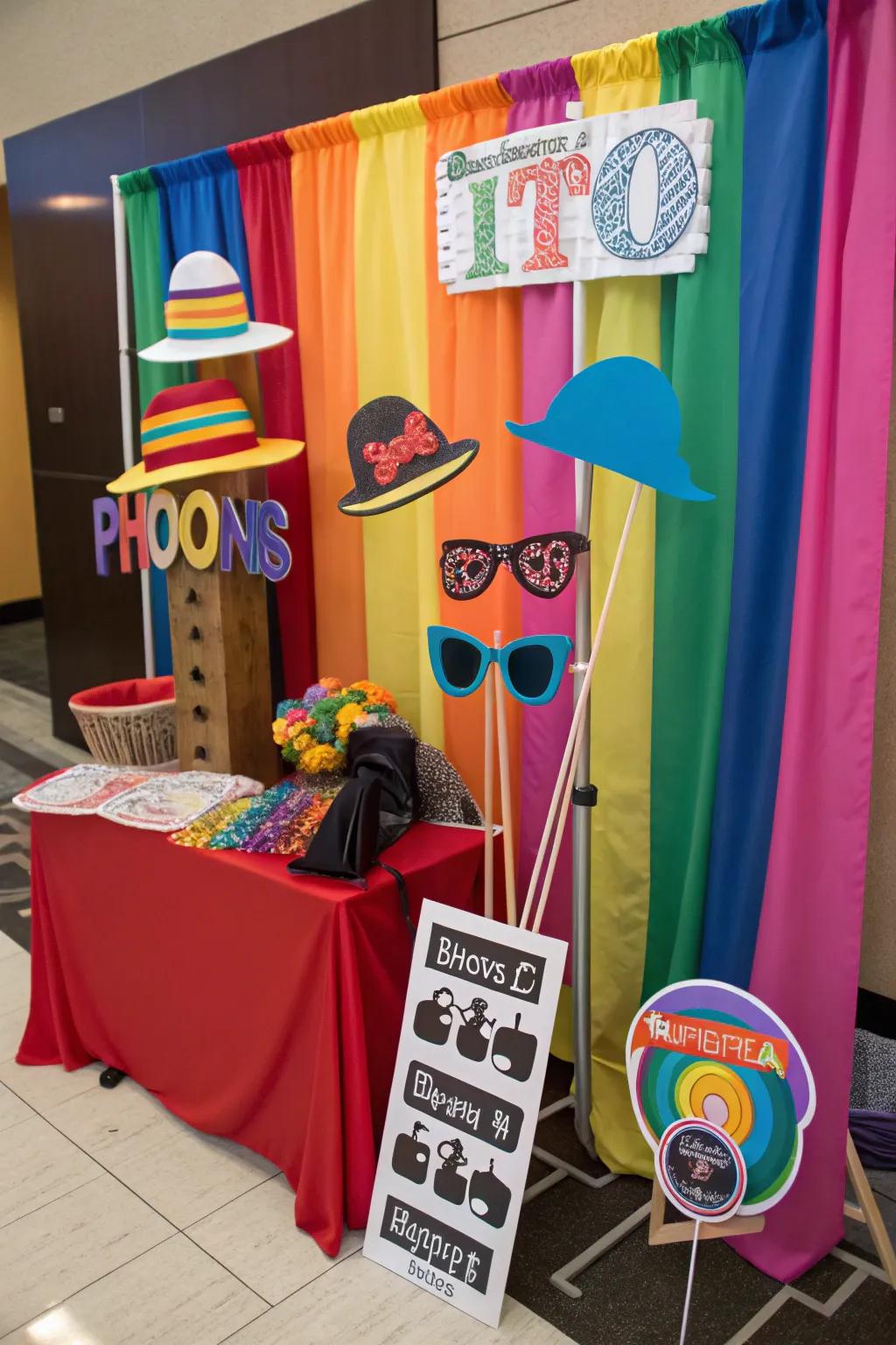 Capture memories with a fun-filled photo booth.