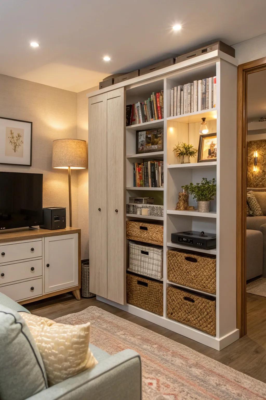 Smart storage helps keep your space organized.