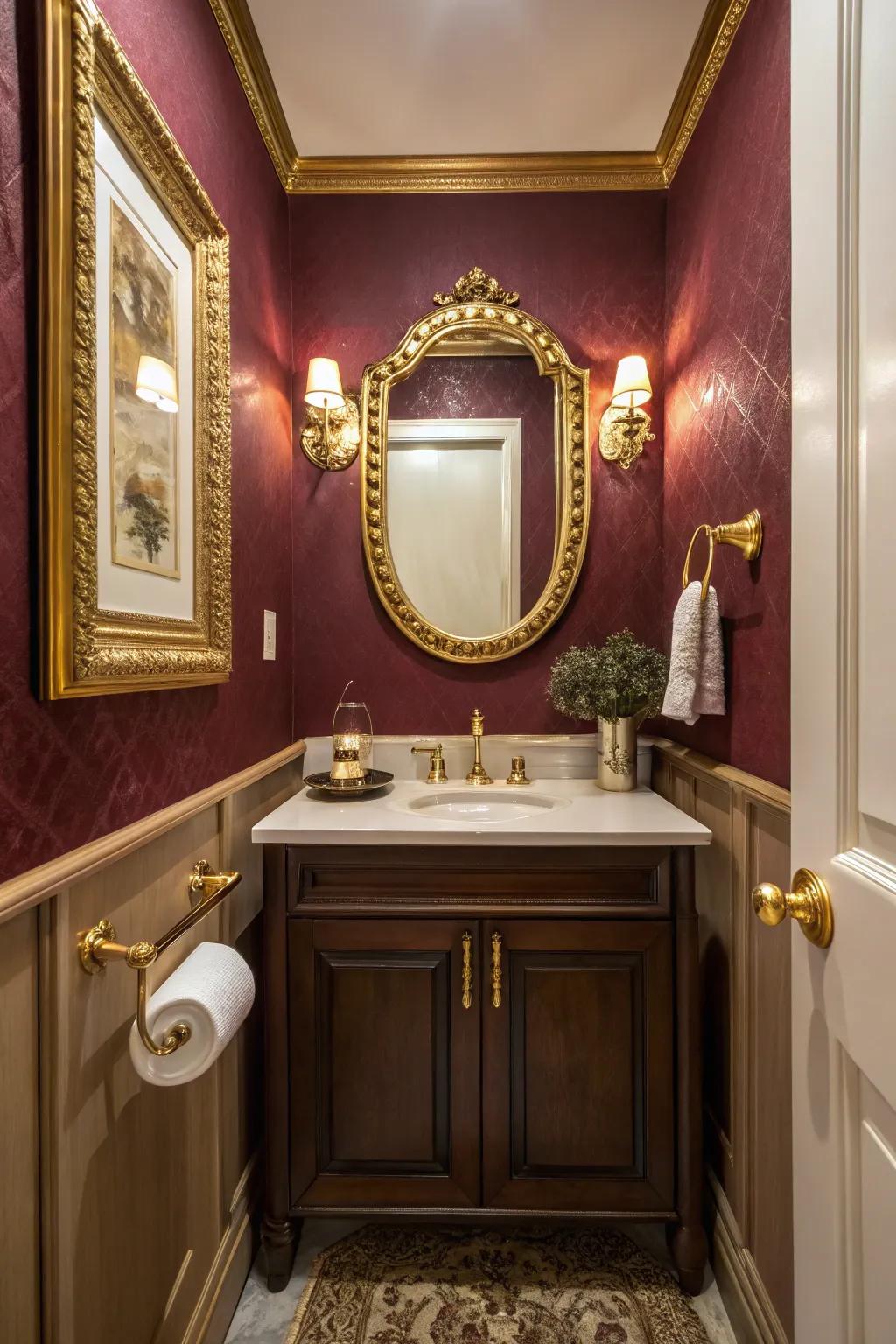 Burgundy injects depth and sophistication.