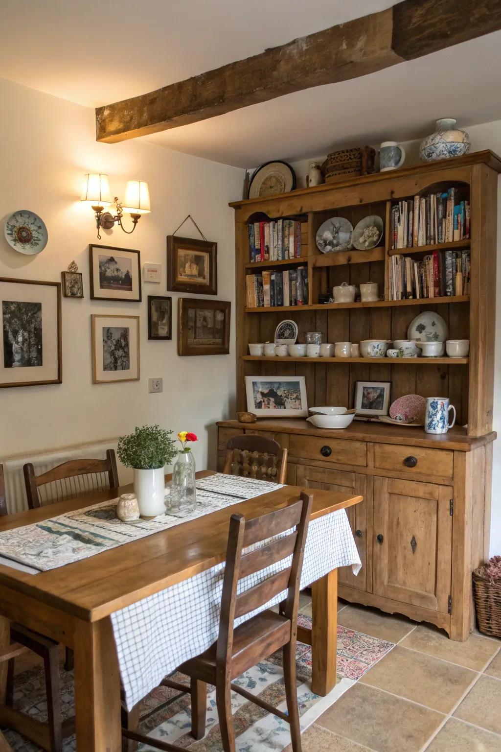 Personal collections bring personality to the area.