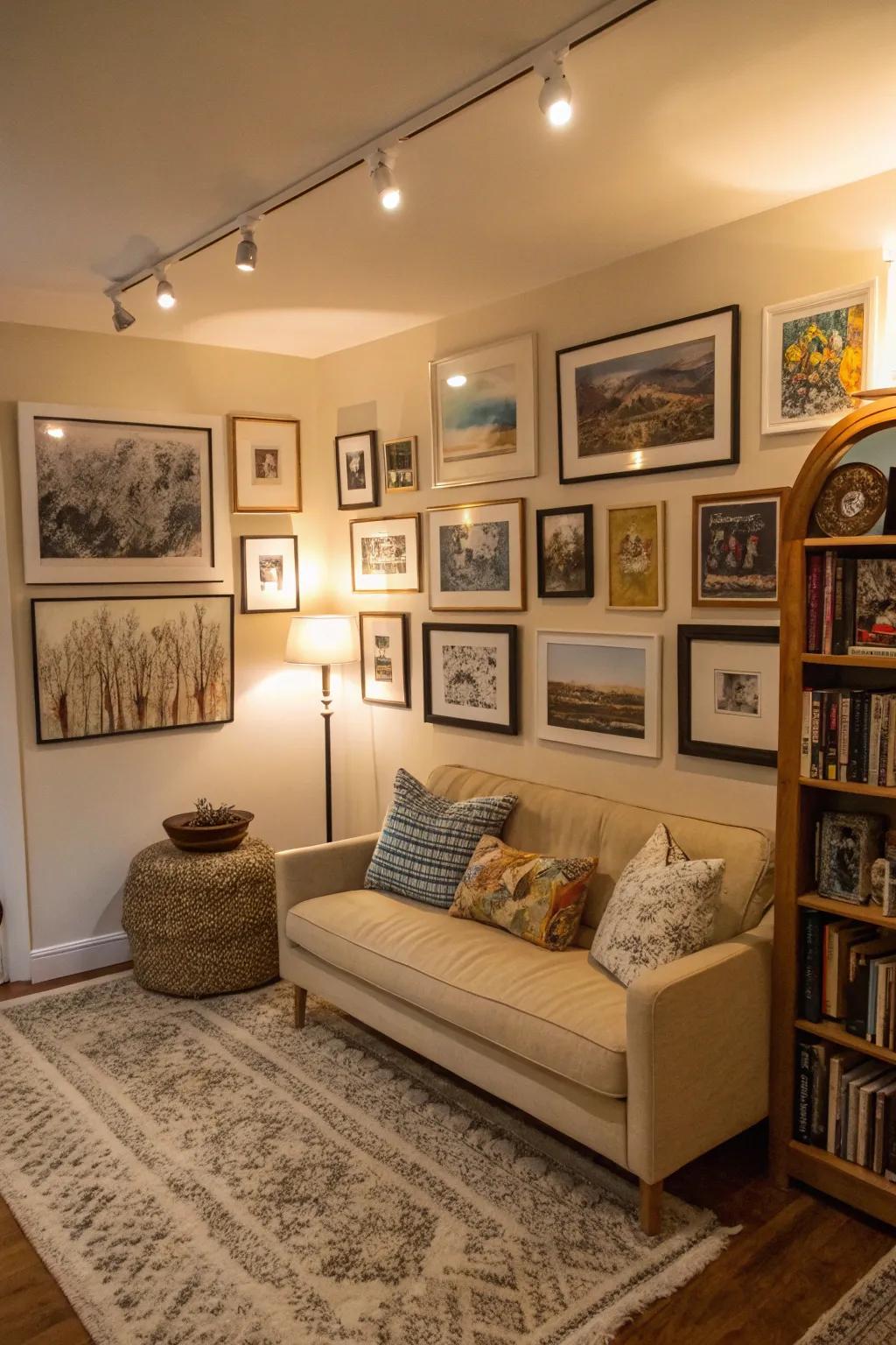 Wall art contributes individuality and character.