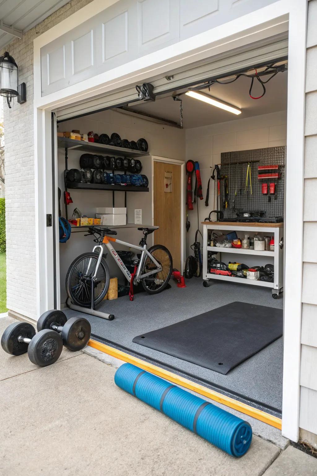 A multipurpose setup improves your garage's utility beyond basic storage.