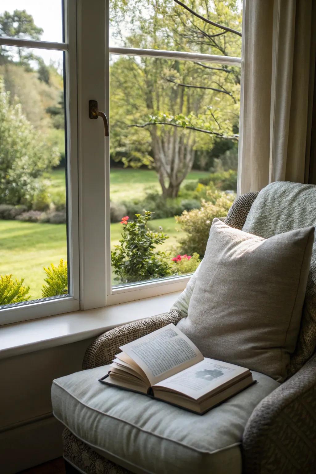 Scenic vistas enrich the reading venture.