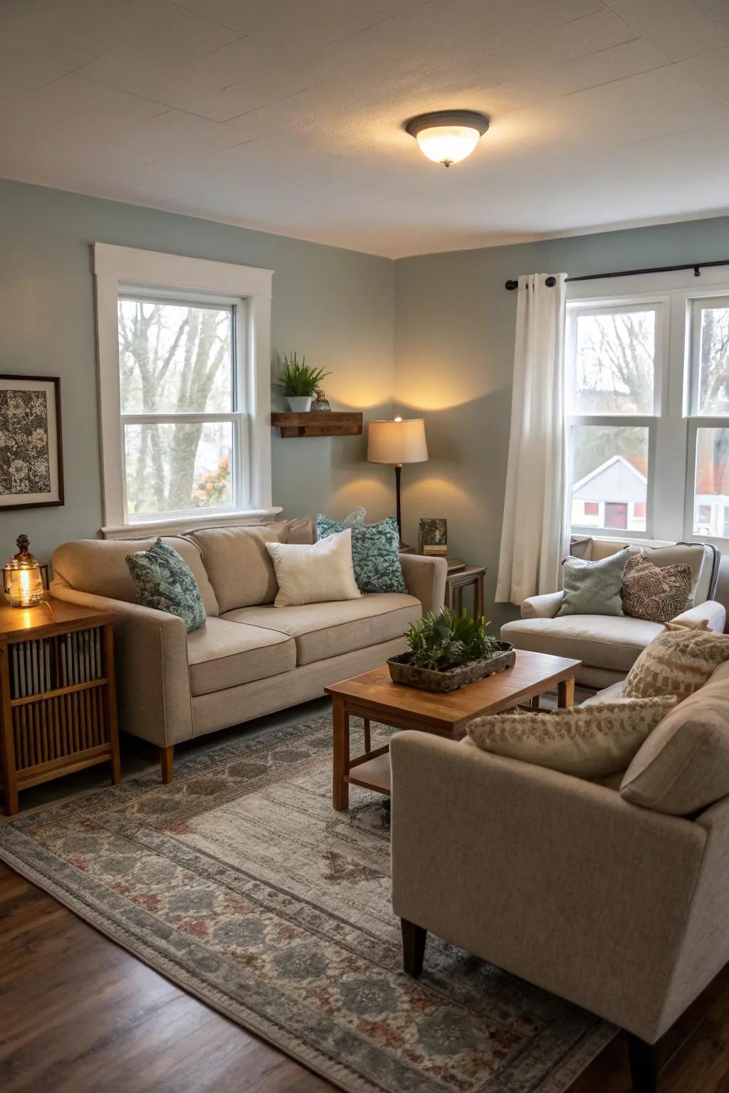 Open configurations enhance the perception of space.