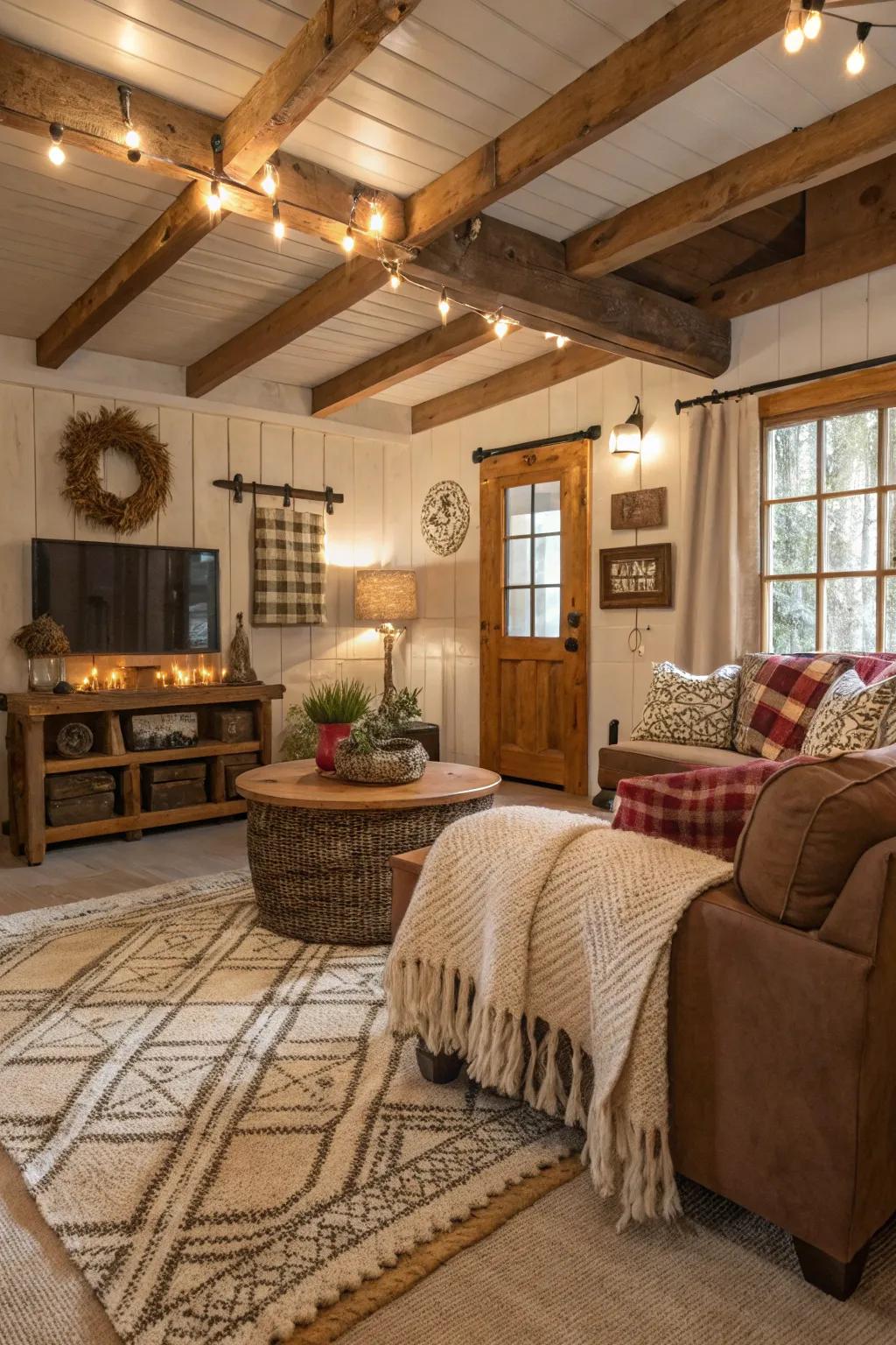 Weaved fabrics that add warmth and feel to a Southern space.