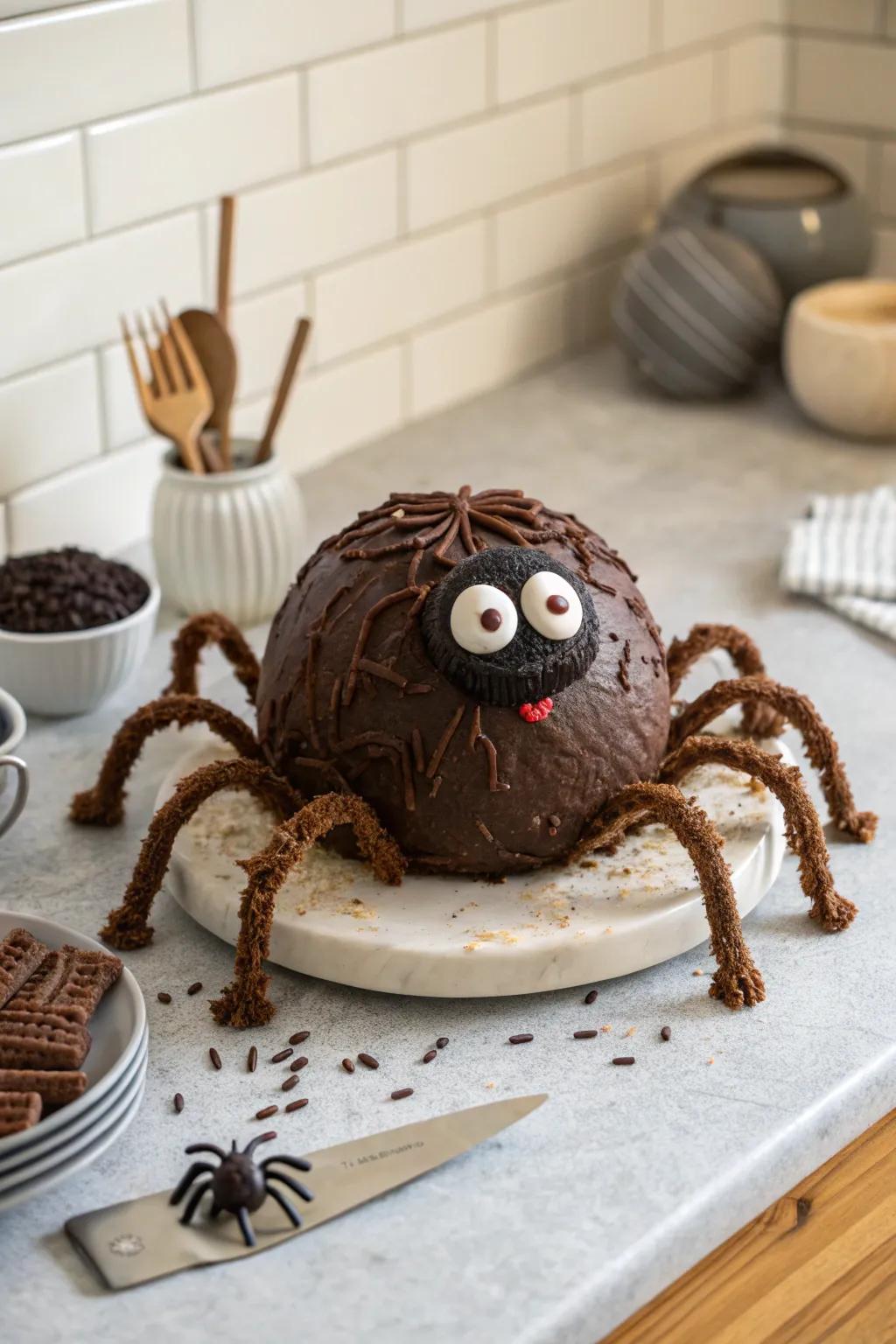 A grand arachnid cake ball that’s irresistibly fun.