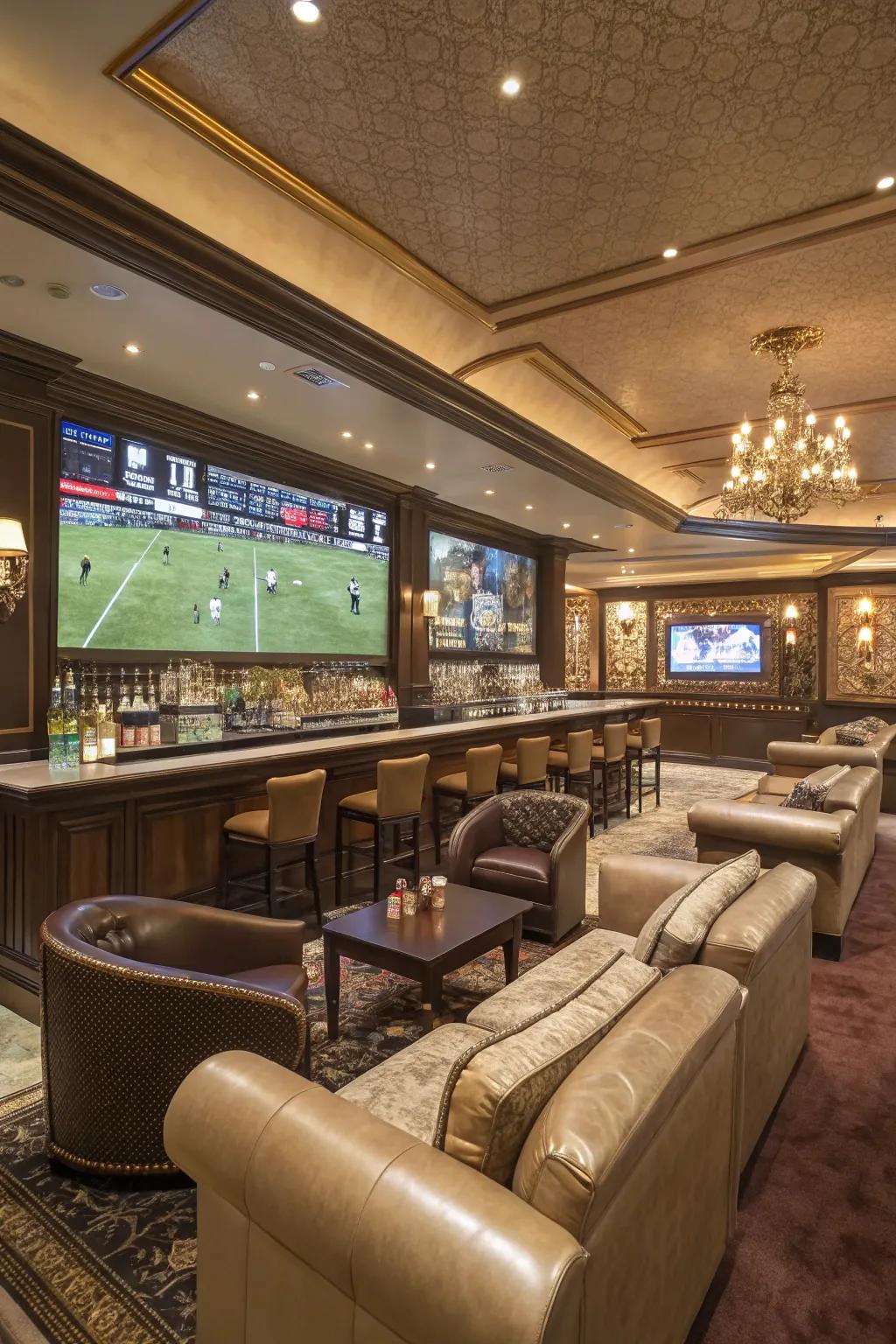 A VIP lounge offers exclusive comfort and a premium experience.