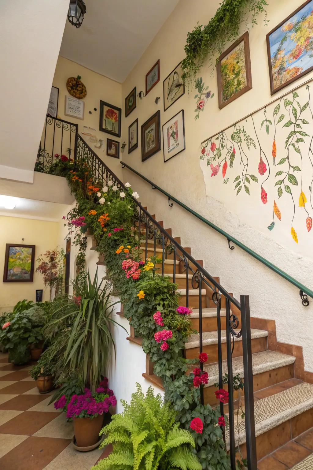 Decorative accents emphasize the railing's visual impact.