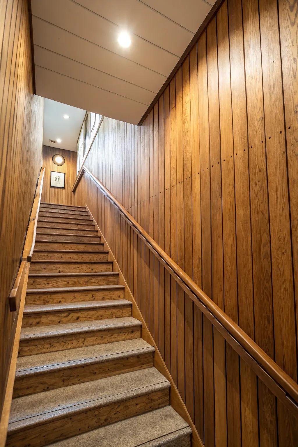 Wood panels introduce texture and intrigue.