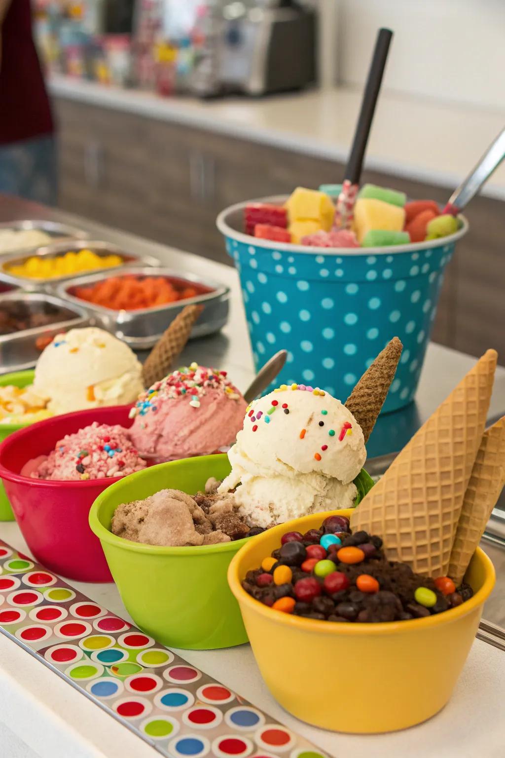 A delightful DIY ice cream bar for sweet summer treats.