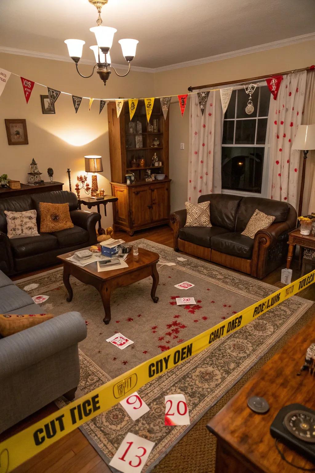 Solve the mystery and enjoy an interactive evening with a whodunit game.