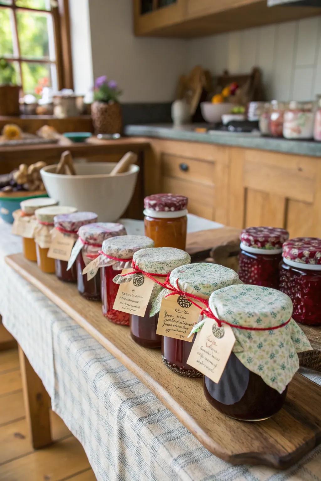 House-prepared jam vessels are a delightful and thoughtful present.