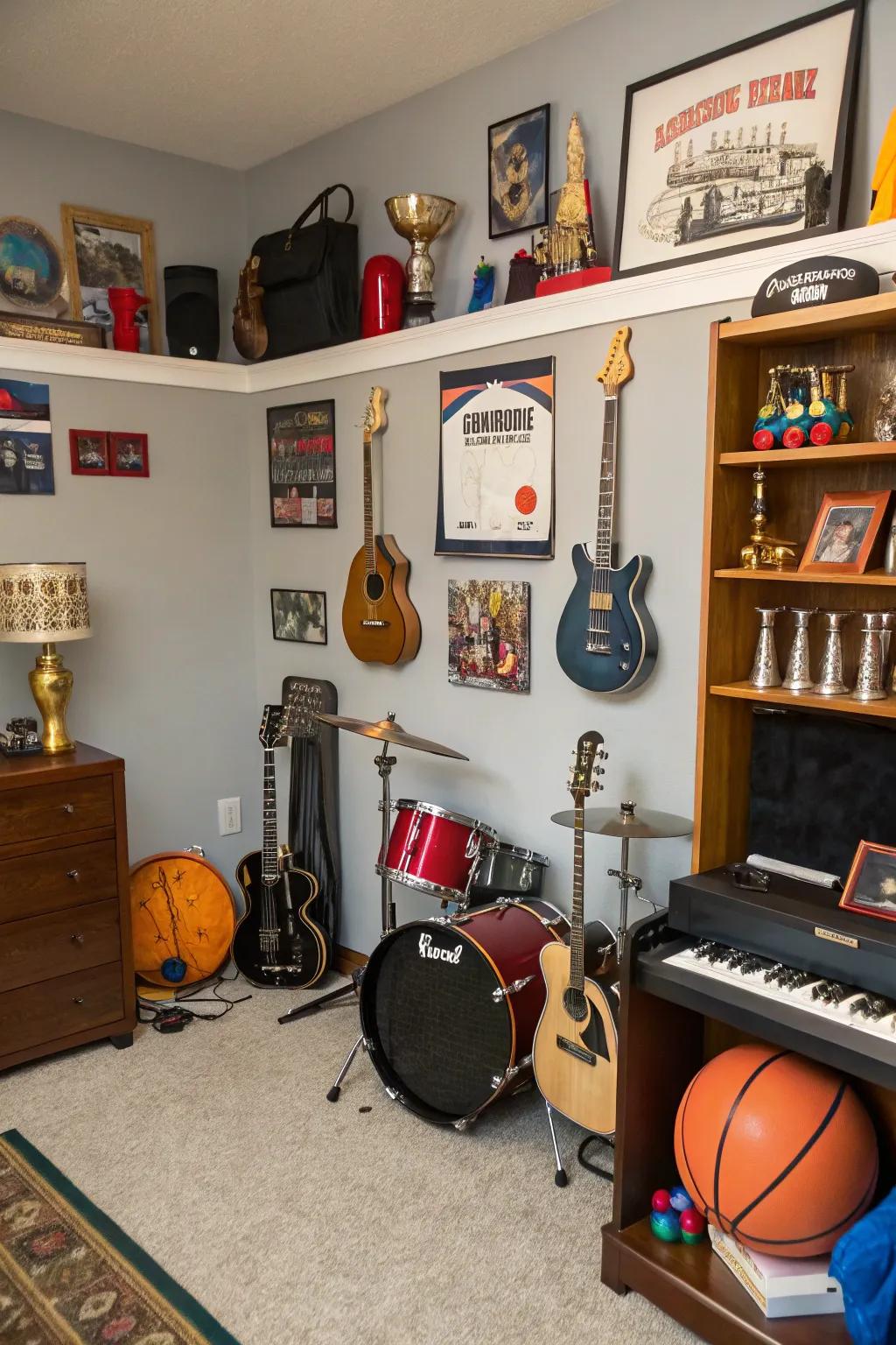 Personal decor reflects the teen's distinctiveness.