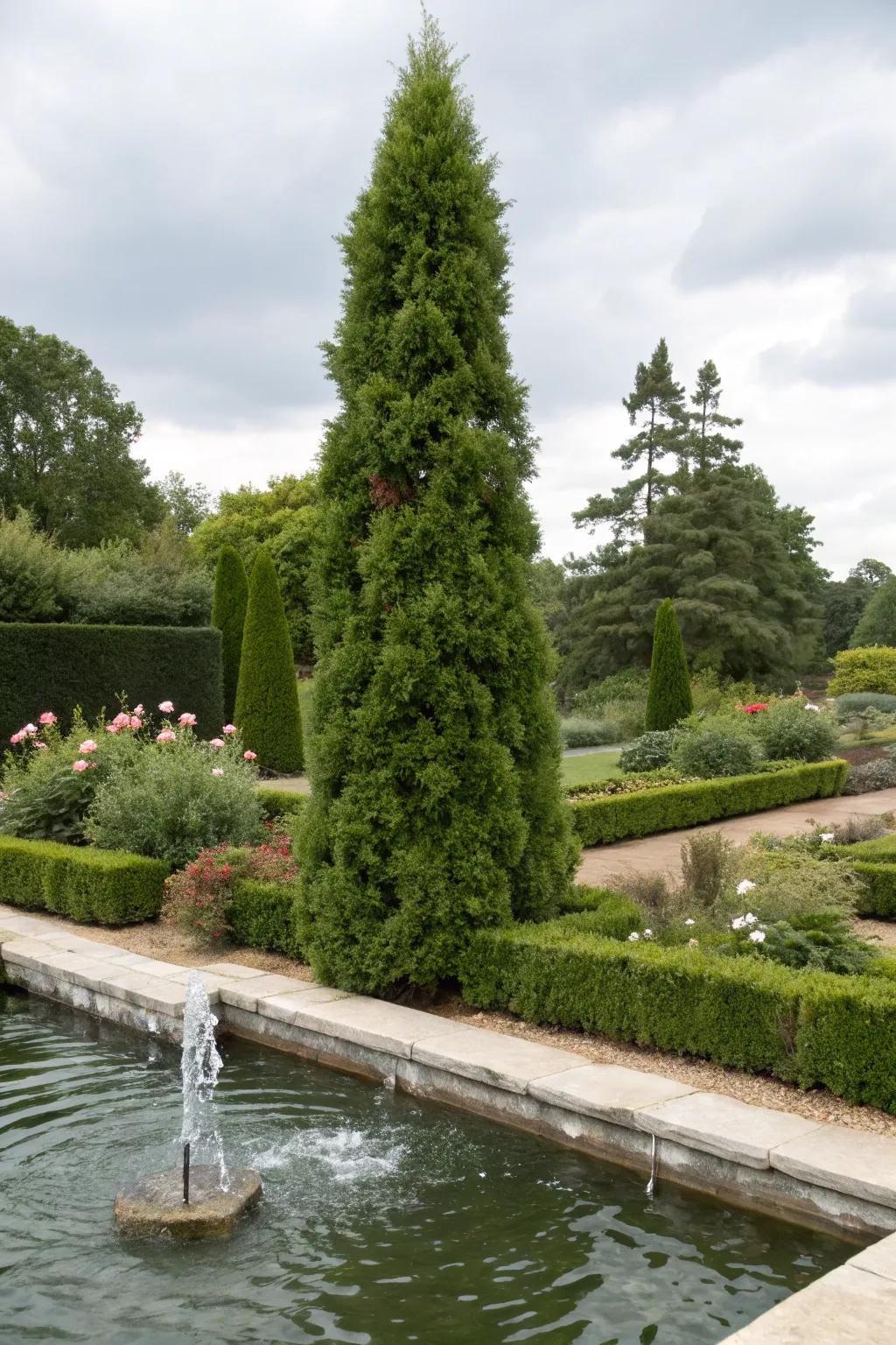 Employ Arborvitae as an accent to highlight garden focal points.