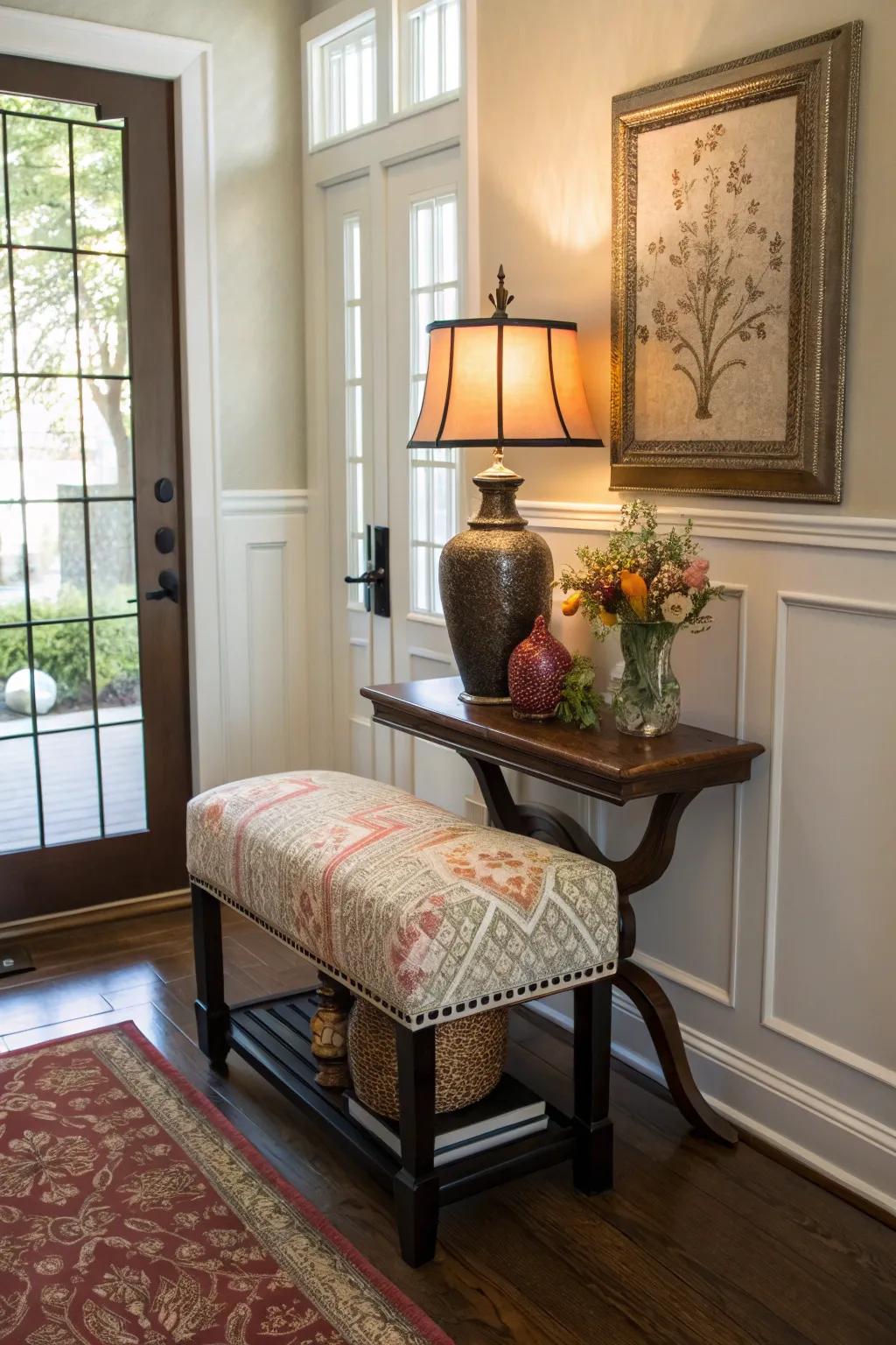 A comfortable sitting area welcomes visitors and invites them to pause and relax.