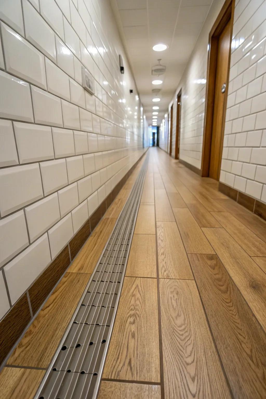 Achieve polished transitions with Inlay Track systems.